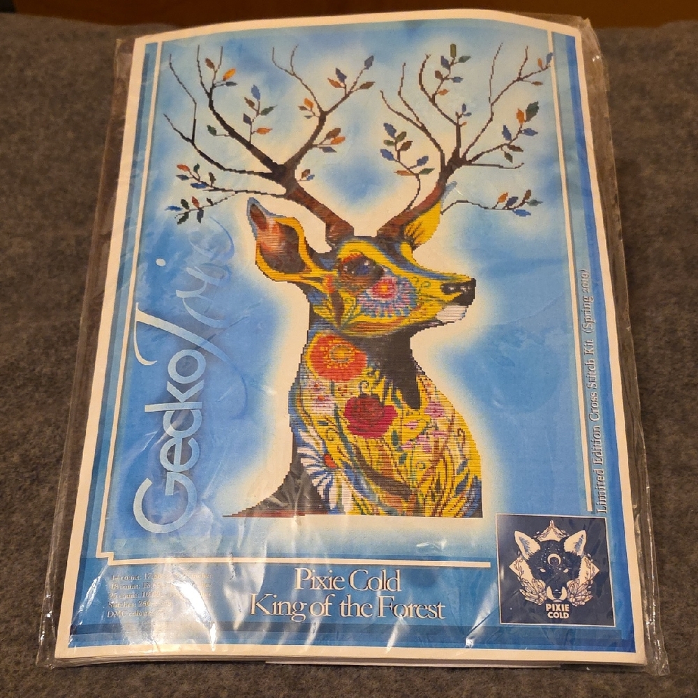GeckoRouge Limited Edition Cross Stitch Kit From 2019 Art By Pixie Cold